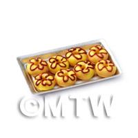 Dolls House Miniature Yellow Donuts On A Tray