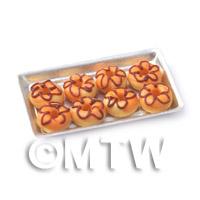 Dolls House Miniature Orange Donuts On A Tray
