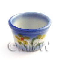 Miniature Handmade And Hand Painted  Large Ceramic Flower Pot