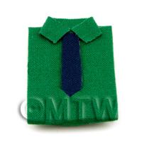 Dolls House Miniature Green Shirt With Tie 