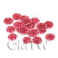 50 Red Rose Nail Art  Cane Slices (NS70)