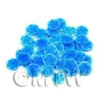 50 Fimo Blue Rose Nail Art Cane Slices (NS74)