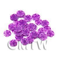 50 Violet Rose Nail Art  Cane Nail Art Slices (NS77)