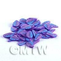 50 Blue and Purple Leaf Cane Slices (NS57)