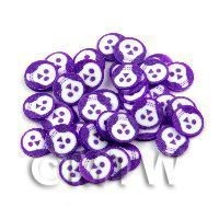 50 Purple and White Halloween Cane Slices (NS40)