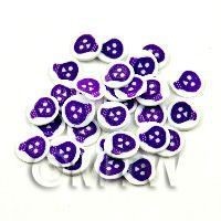 50 Purple and White Skull Cane Slices (NS42)