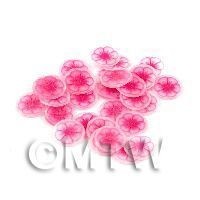50 Pink Flower Nail Art  Cane Slices (NS45)