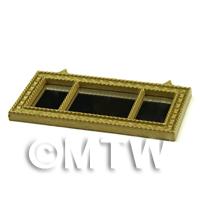 Dolls House Miniature Large Gold Mirror