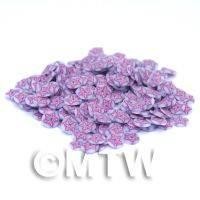 50 Purple Flower Nail Art  Cane Slices (NS1)