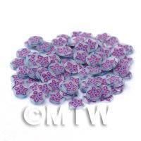 50 Purple and Violet Flowers Nail Art Cane Slices (NS28)