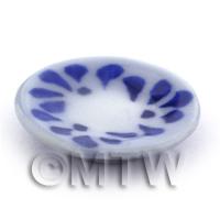Dolls House Miniature 17mm Blue Spotted Plate
