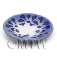 Dolls House Miniature 28mm Blue Spotted Plate