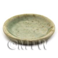 40mm Dolls House Miniature Green Spotted Plate