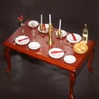 Dolls House Miniature Table Layout