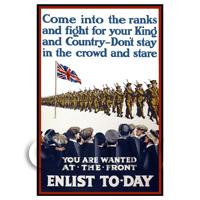 You Are Wanted At The Front - Miniature WWI Poster