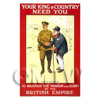 Glory Of The British Empire - Miniature WWI Poster
