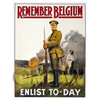 Remember Belgium! - Miniature WWI Poster