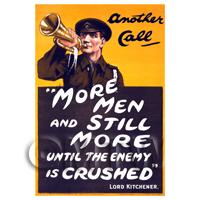 More Men And Still More - Miniature WWI Poster