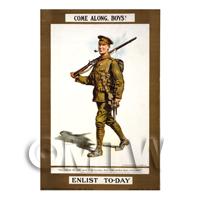 Come Along Boy! - Miniature WWI Poster