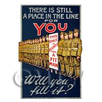 There Is Still A Place For You - Miniature WWI Poster