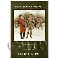 The Veterans Farewell - Colour - Miniature WWI Poster