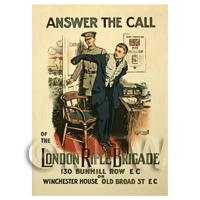 Answer The Call - Miniature WWI Poster