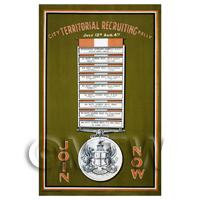 Territorial Army Rally - Miniature WWI Poster