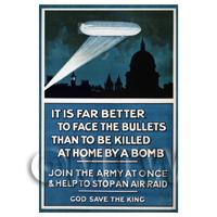 Help To Stop An Air Raid - Miniature WWI Poster