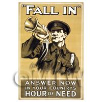Countrys Hour Of Need - Miniature WWI Poster