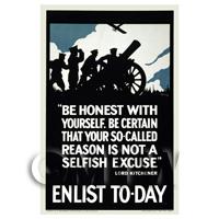 Be Honest With Yourself - Miniature WWI Poster