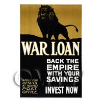 Back The Empire - War Loan - Miniature WWI Poster