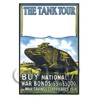 The Tank Tour Buy War Bonds - Miniature Dollshouse WWI Poster
