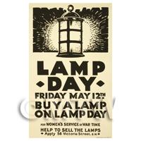 Womens Service Lamp Day - Miniature WWI Poster