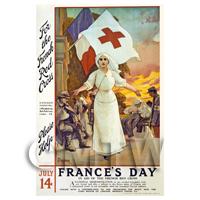 Frances Day - Red Cross - Miniature WWI Poster