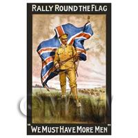 Rally Round The Flag - Miniature WWI Poster