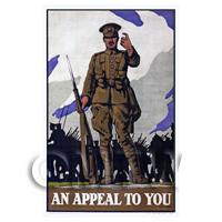 An Appeal To You - Miniature WWI Poster