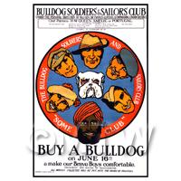 Buy A Bulldog For Our Brave Boys - Miniature Dollshouse WWI Poster