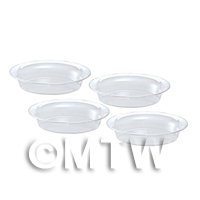 Dolls House Miniature Set of 4 Plastic Bowls / Picnic Bowls (picture is different to 