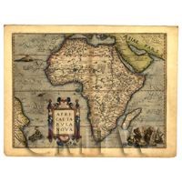 Dolls House Miniature Old Map Of Africa From The Late 1500s