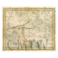 Dolls House Miniature Aged 1800s Star Map With Pegasus And Equuleus
