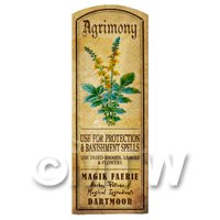 Dolls House Herbalist/Apothecary Agrimony Herb Long Colour Label
