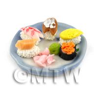 Dolls House Miniature Handmade Sushi Selection on a Plate