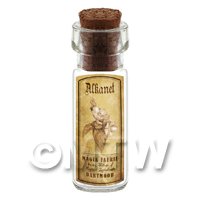Dolls House Apothecary Alkanet Herb Short Sepia Label And Bottle