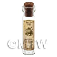 Dolls House Apothecary Amboina Pitch Herb Long Sepia Label And Bottle