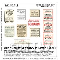 Set of 8 Miniature Apothecary Labels - Set 6