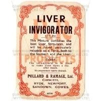 Liver Invigorator Miniature Apothecary Label