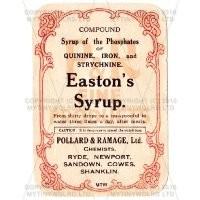 Eastons Syrup Miniature Apothecary Label