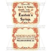 Eastons Syrup 2 Part Apothecary Label