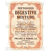 Peptonized Digestive Mixture Miniature Apothecary Label