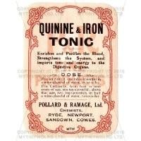 Quinine And Iron Tonic Miniature Apothecary Label